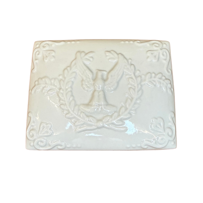 Boîte en porcelaine décor aigle royal