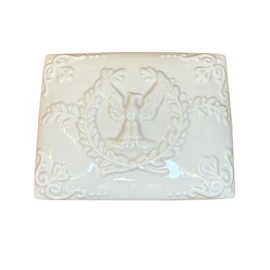Boîte en porcelaine décor aigle royal