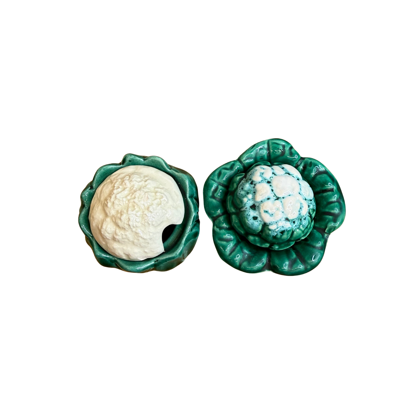 Ensemble de 3 petits choux en barbotine