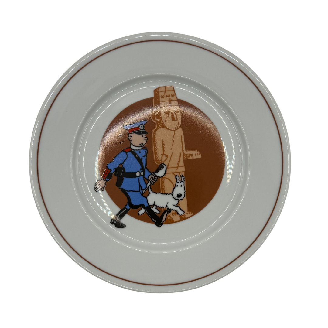 Assiette à dessert Tintin en porcelaine