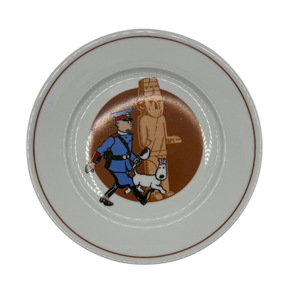 Assiette à dessert Tintin en porcelaine