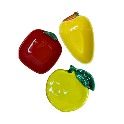 Lot de 4 petits plats pour apéro – Carotte, Pomme, Piment et Coupelle