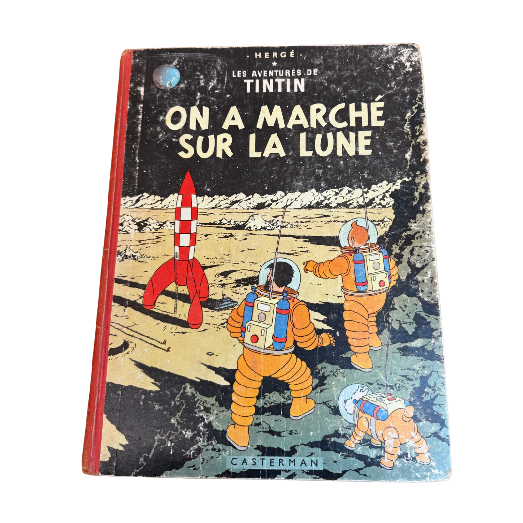 Hergé – Les Aventures de Tintin « On a marché sur la Lune » – Édition 1954