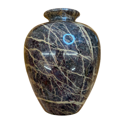 Vase en marbre marron