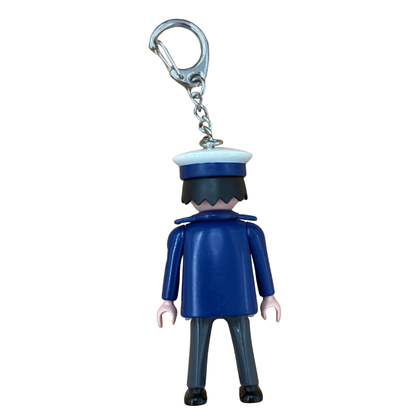 Lot de 2 porte-clés Playmobil style policier (1990 et 1997)