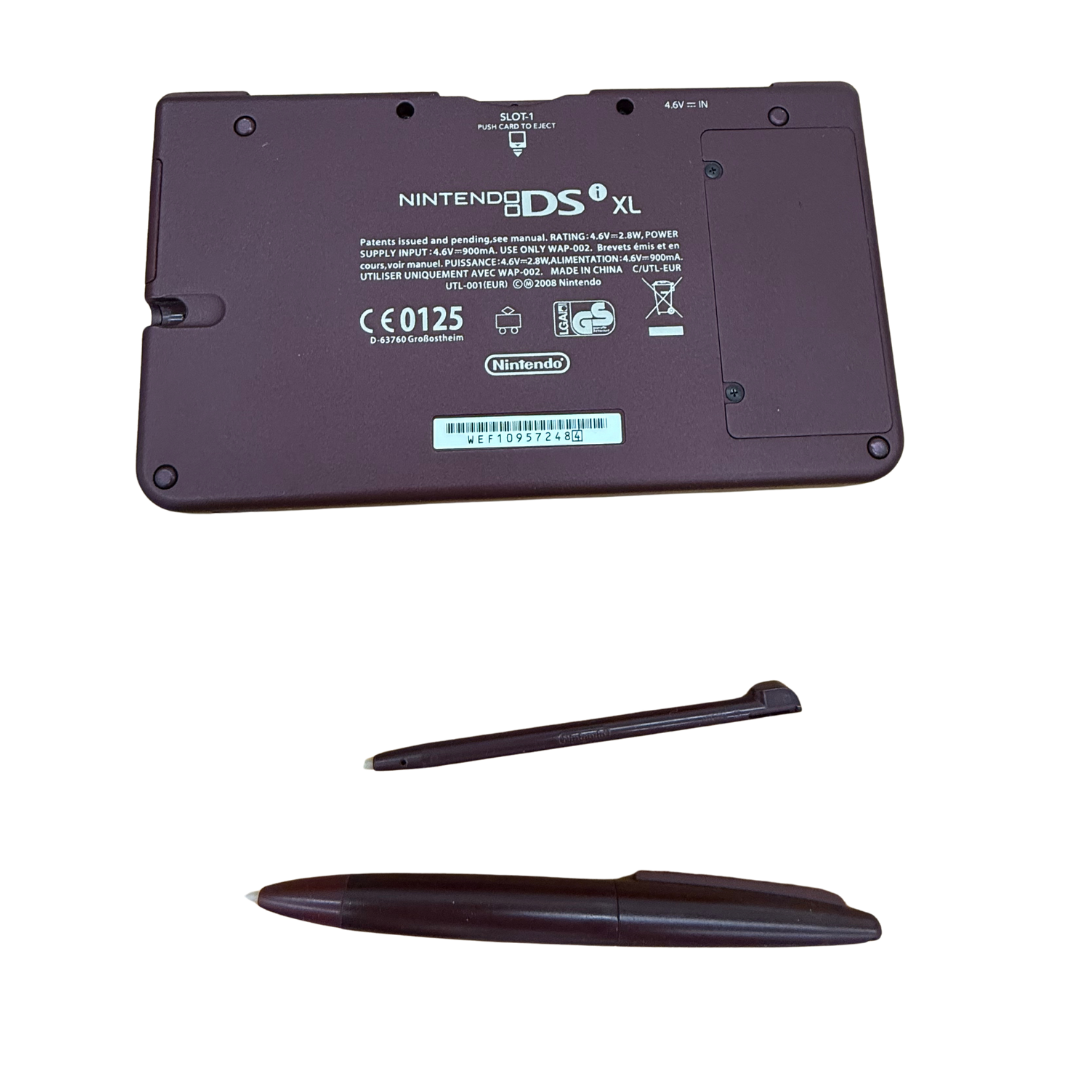 Nintendo DSi XL rouge – Boîte complète avec chargeur, stylet et jeu