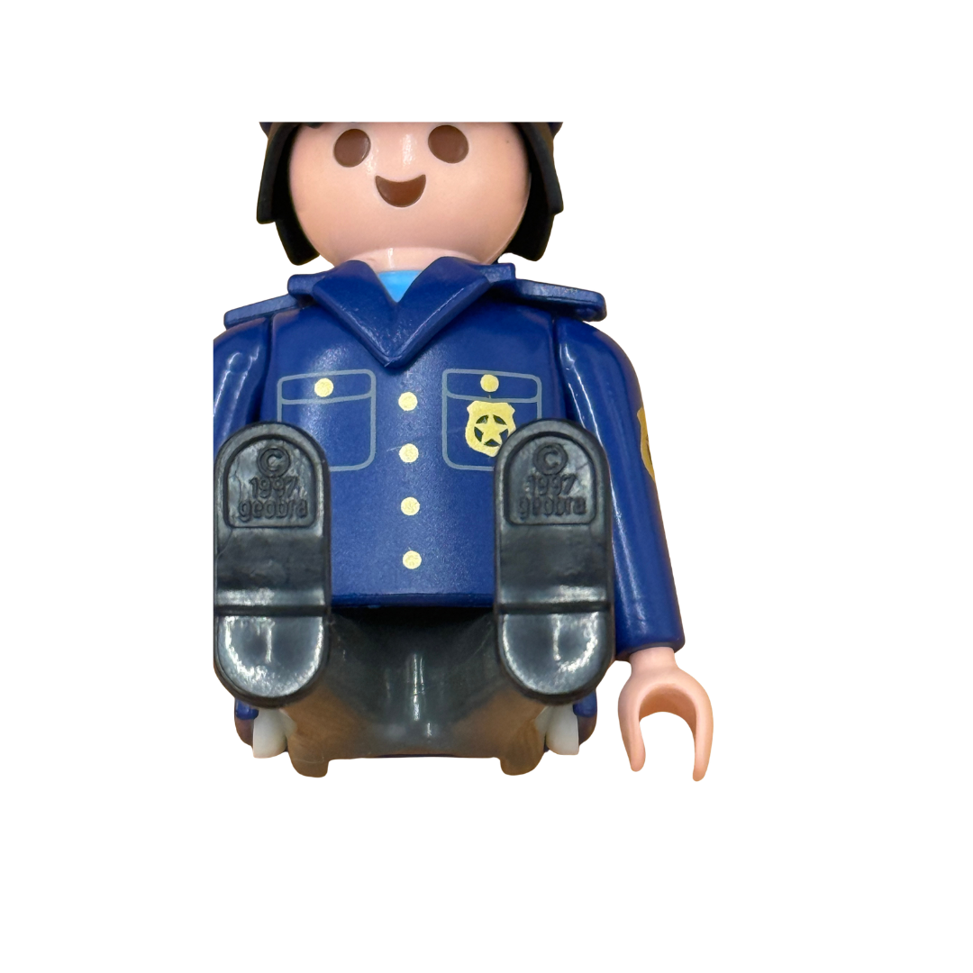 Lot de 2 porte-clés Playmobil style policier (1990 et 1997)