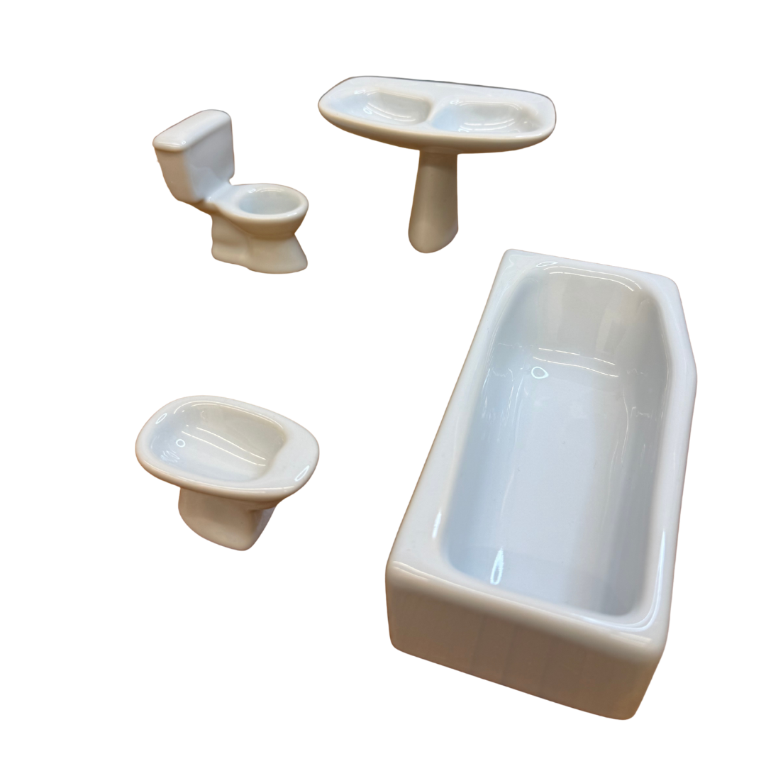 Salle de bain en porcelaine – Selles années 50
