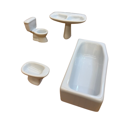 Salle de bain en porcelaine – Selles années 50