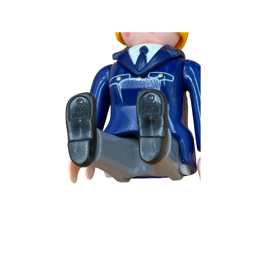 Lot de 2 porte-clés Playmobil style policier (1990 et 1997)