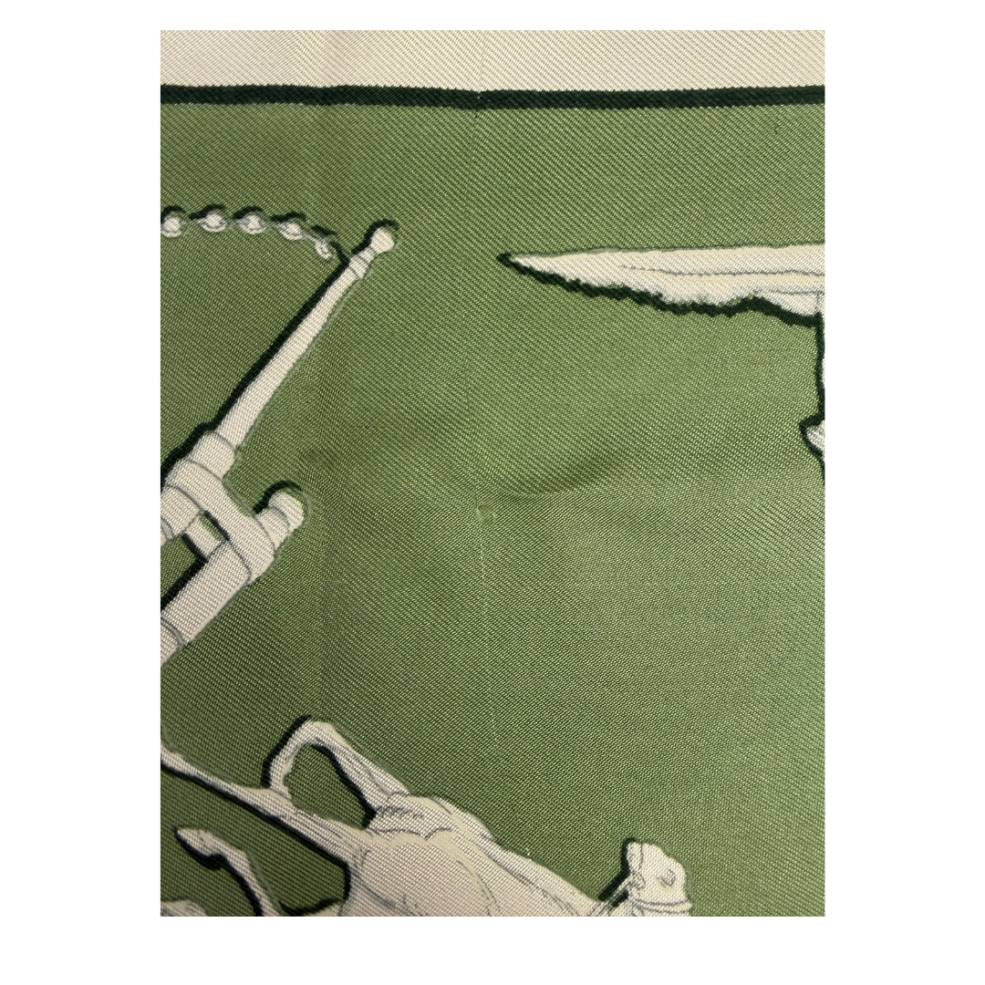 Hermès – Carré « Phaéton » 1958 vert céladon dessiné par Philippe Ledoux