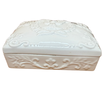 Boîte en porcelaine décor aigle royal